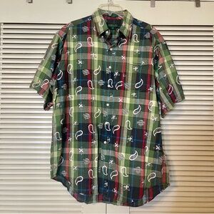 Robinson’s Short Sleeve Plaid Abstract Shirt